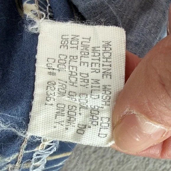 Tori Richard Hawaiian PopOver Shirt in Blue Reverse Print Men Large Blue Floral - Picture 7 of 7